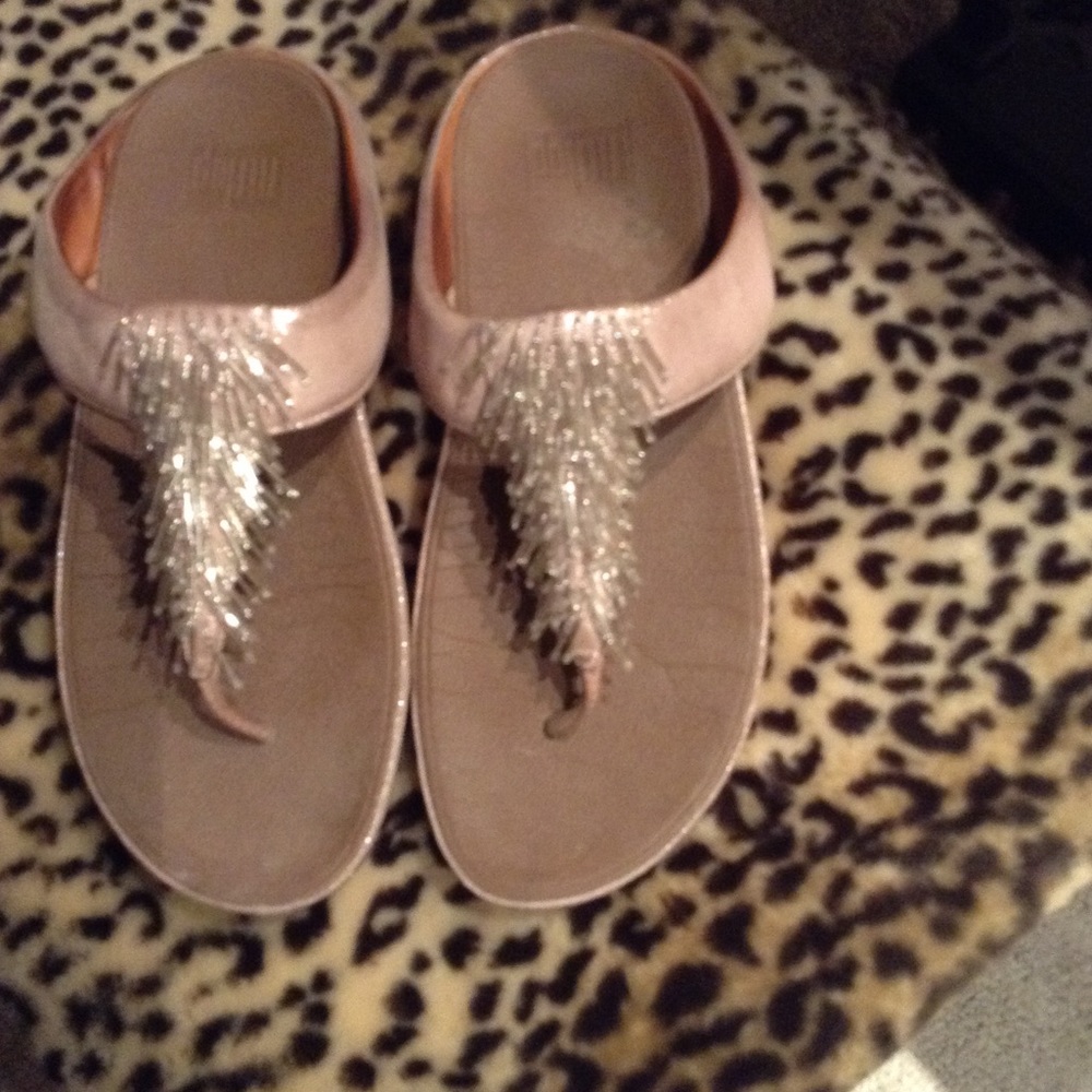 Fit flops ChaCha sandals with beaded tassels